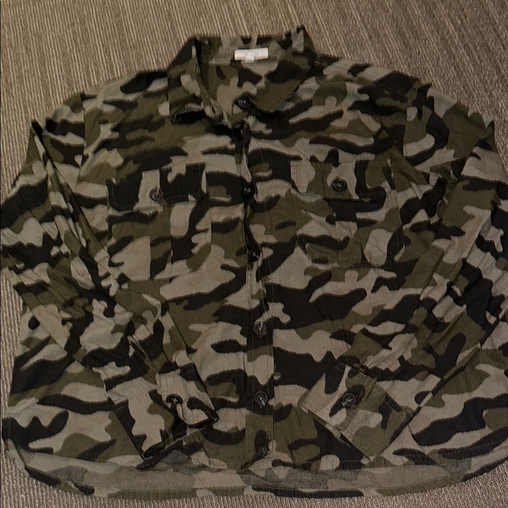 Maurices Camo Button Down Shirt